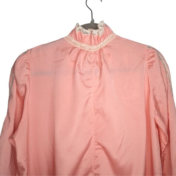 Women's Vintage Eve Stillman Lord & Taylor Peach Pink Lace Nightgown - Picture 9 of 9